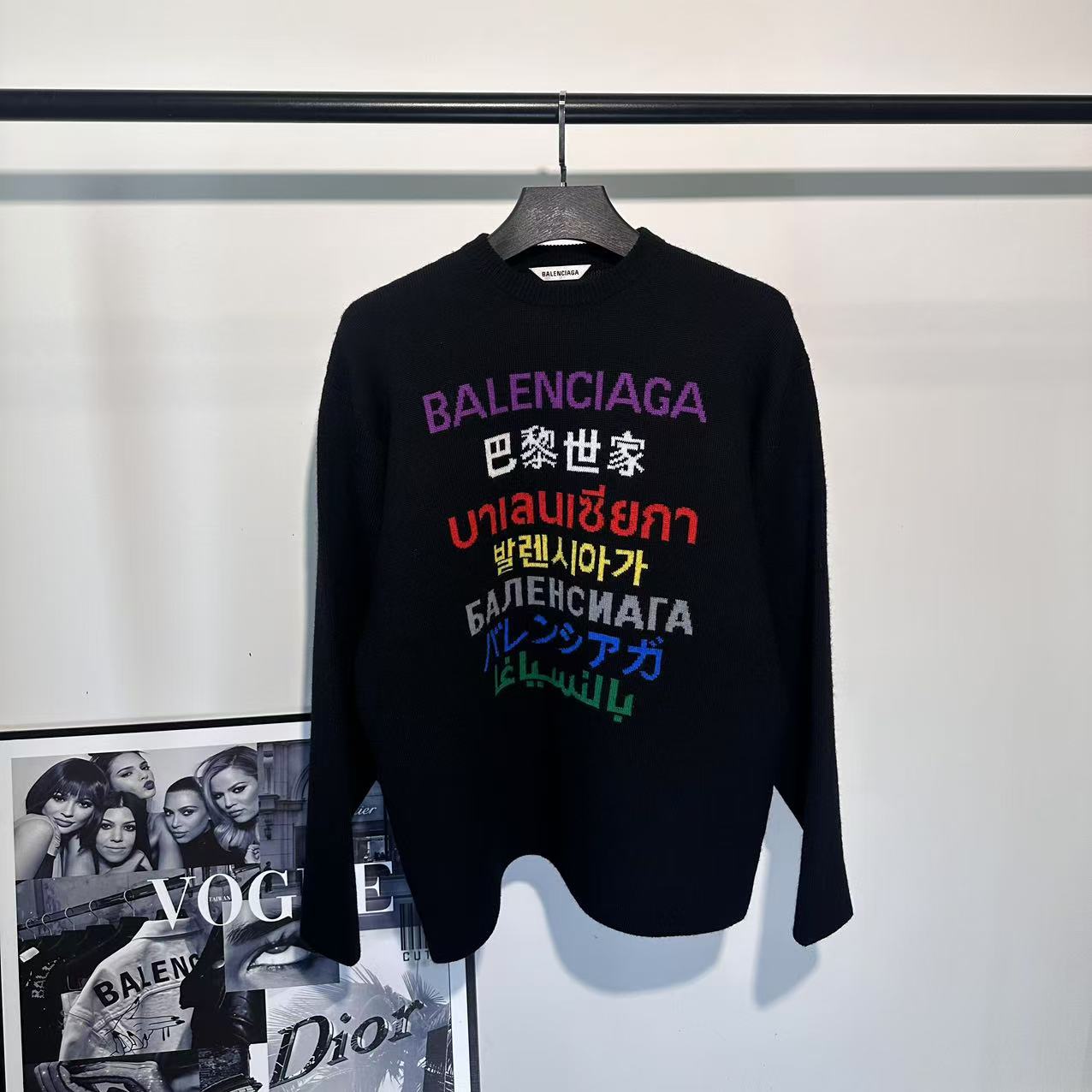 全新未使用 Balenciaga/巴黎世家 七国语言毛衣/S码