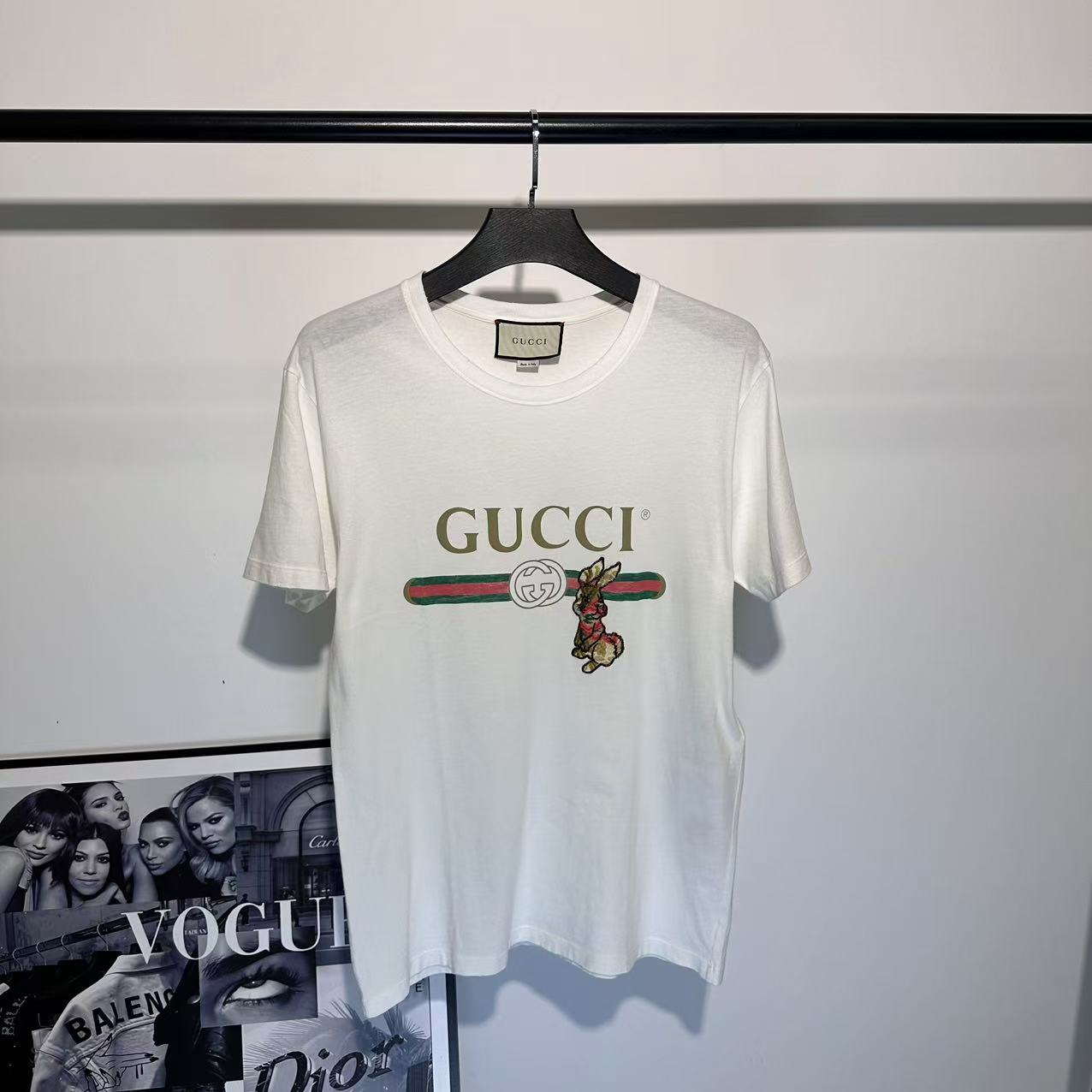 99新 GUCCI/古驰 兔子腰带破坏短袖 /XS码