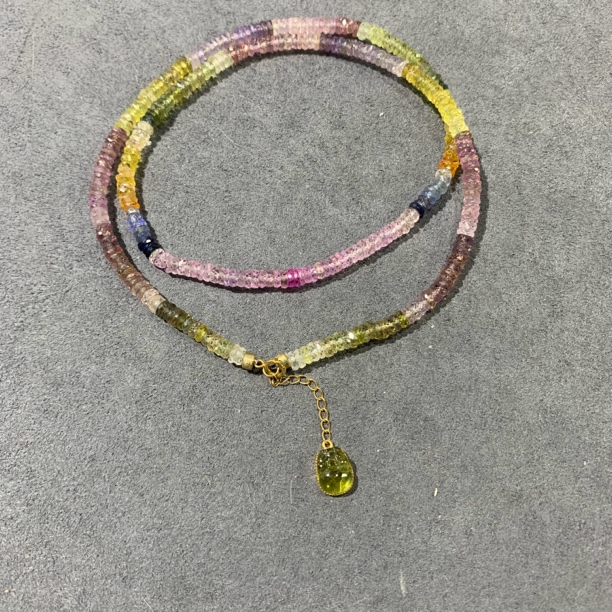 18k镶天然碧玺项链-2018