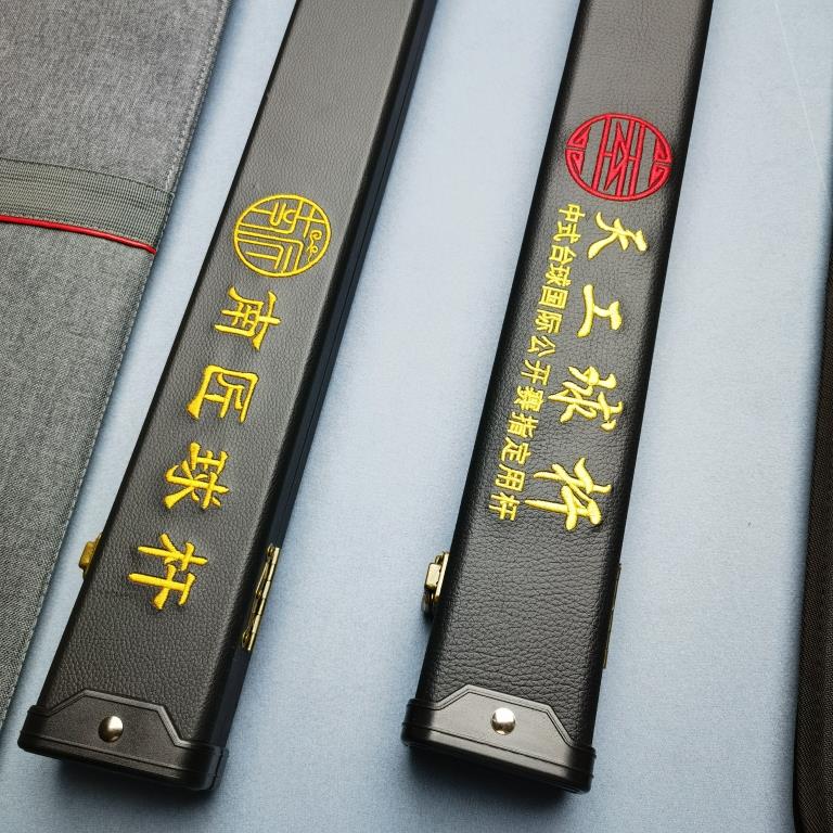 原厂正品天工PU双水槽杆盒皮木台球杆盒通杆杆盒小头杆顺丰包邮