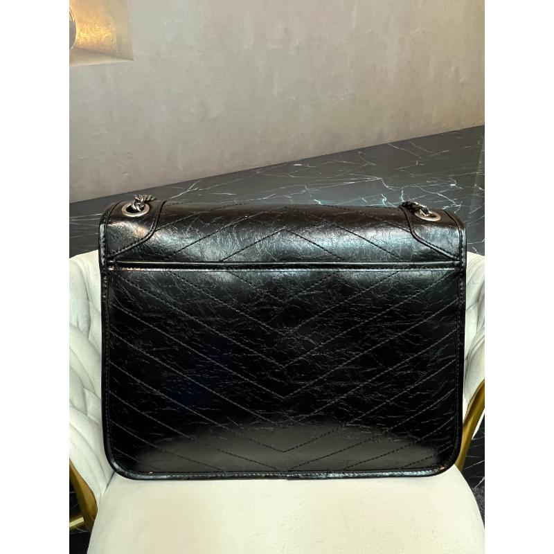 姝宴真皮女包油蜡皮超中号包黑色30-10248