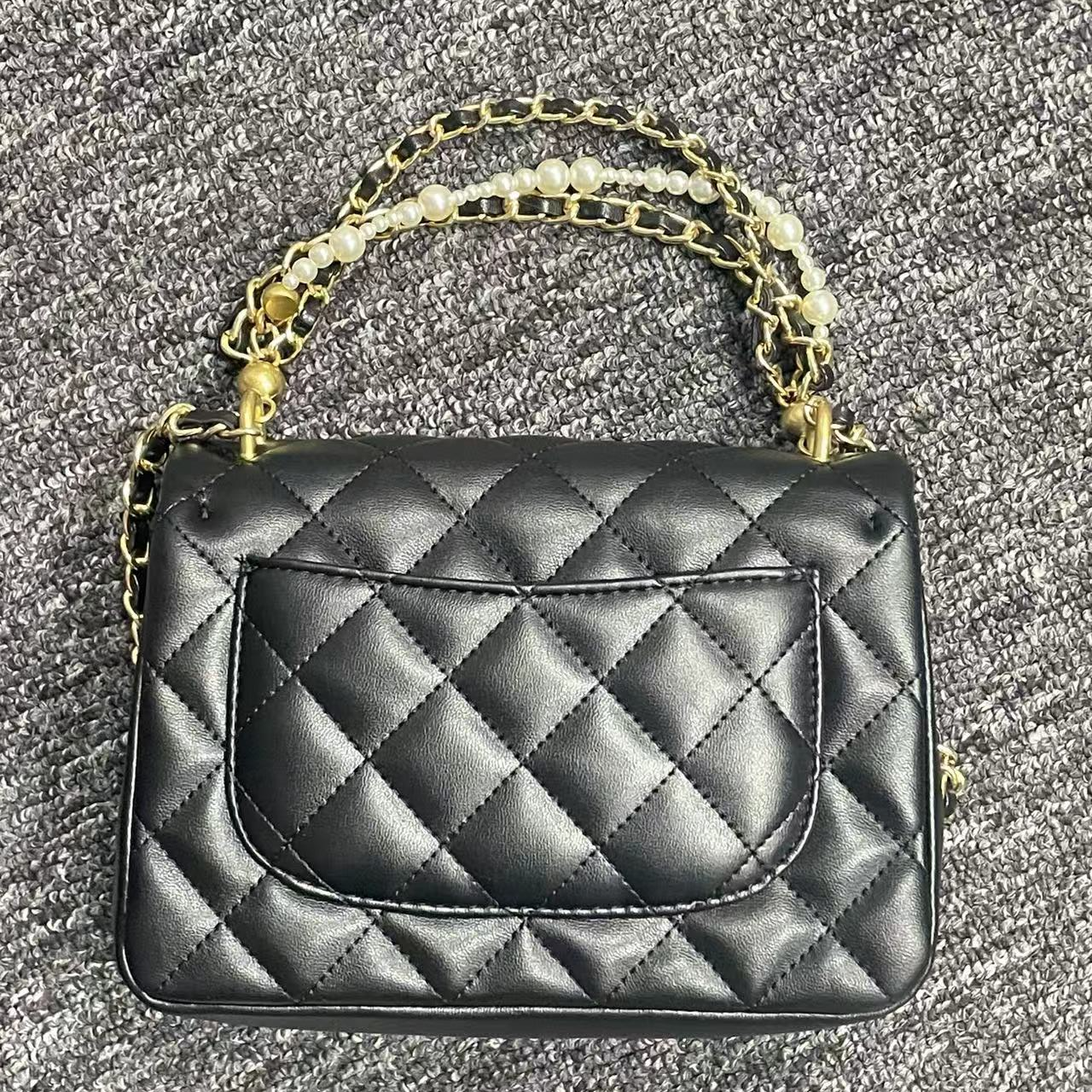 姝宴私人订制手工真皮女包百搭时尚A10700黑色17cm