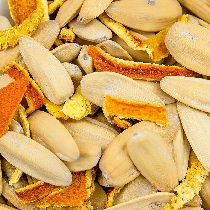 新货大颗粒陈皮柠檬瓜子橘子味瓜子脱皮瓜子葵花籽甜橙味零食炒货