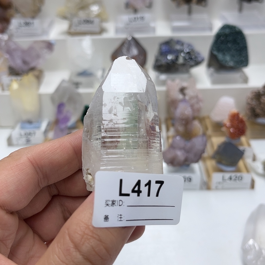 水晶天然水晶家居摆件未镶嵌青*