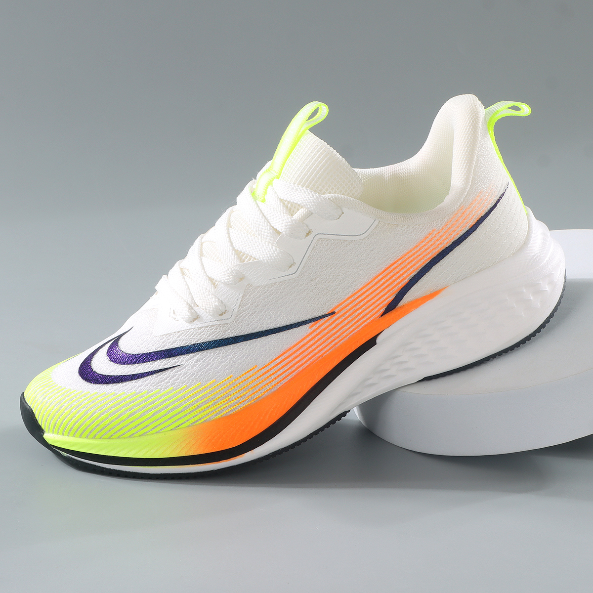 安路杰正品2024新款运动鞋男女同款秋季减震网面透气休闲跑步鞋潮