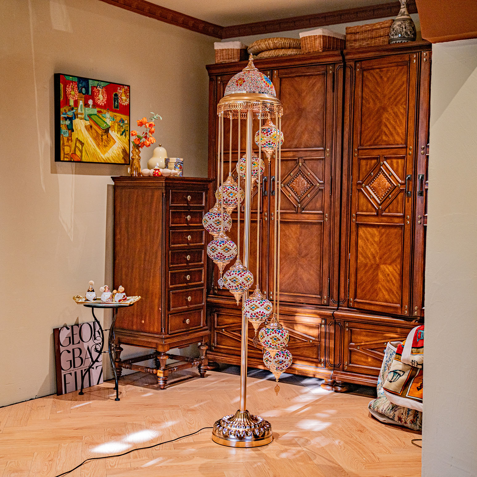 古典浪漫土耳其客厅雕花家用异域民族风落地灯复古ZQF23067