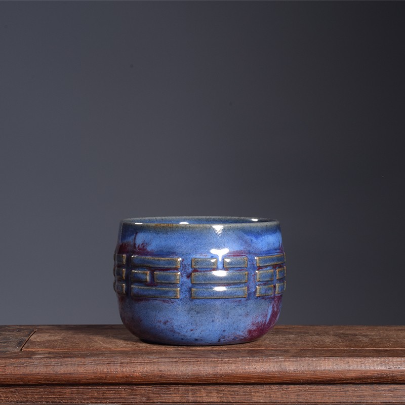 杨志【八卦杯】中国工艺美术大师手签主人杯 收藏级臻品 钧窑钧瓷杯