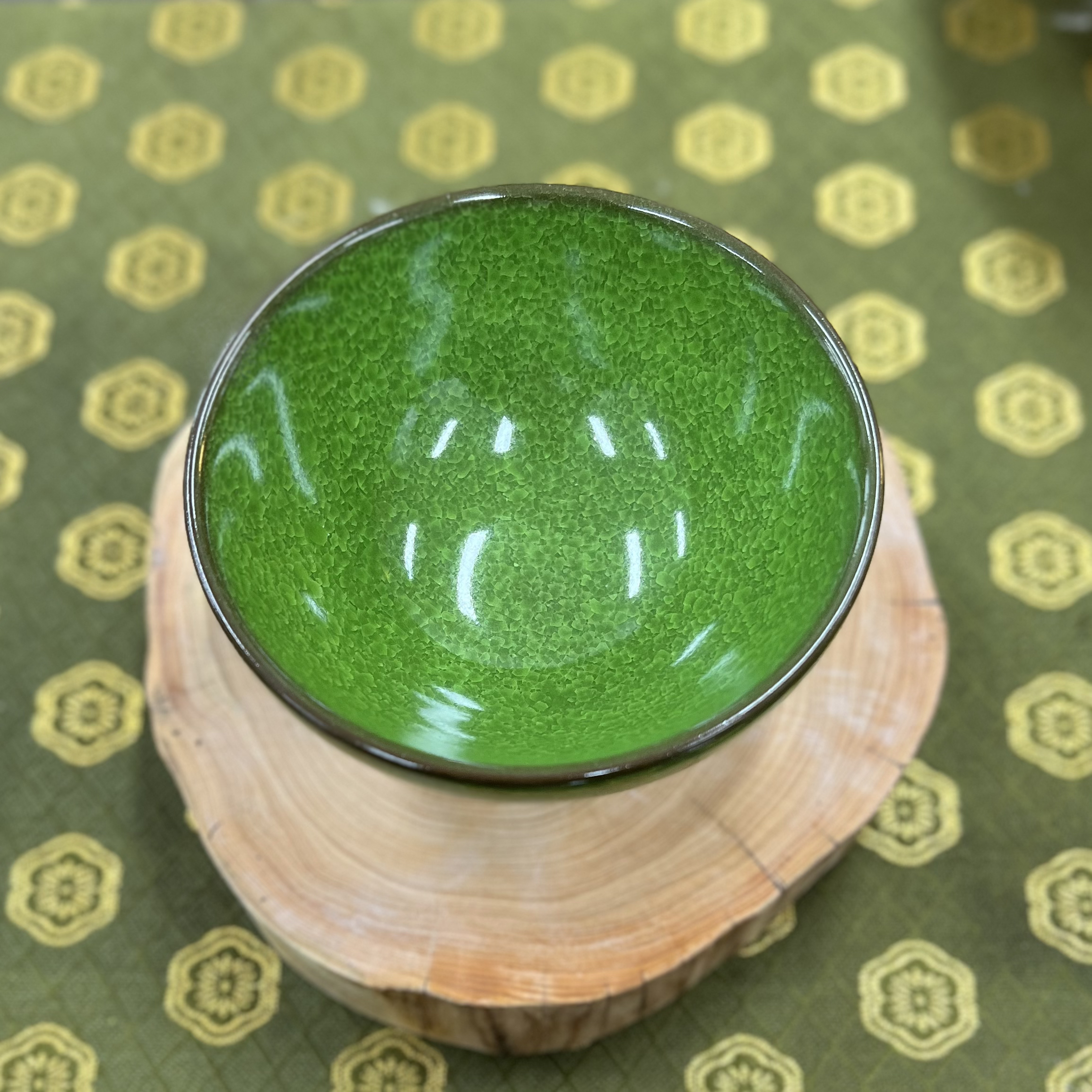 绿色冰裂普洱杯精美主人杯陶瓷茶杯爆款2025新款