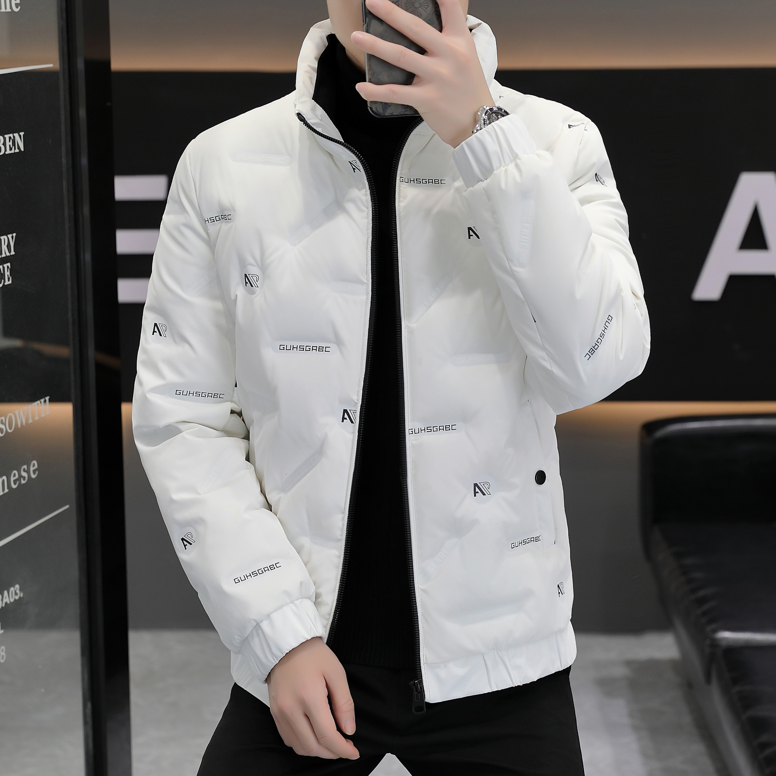 男士冬季短款立领羽绒服轻薄保暖外套时尚韩版潮流休闲轻暖上衣男