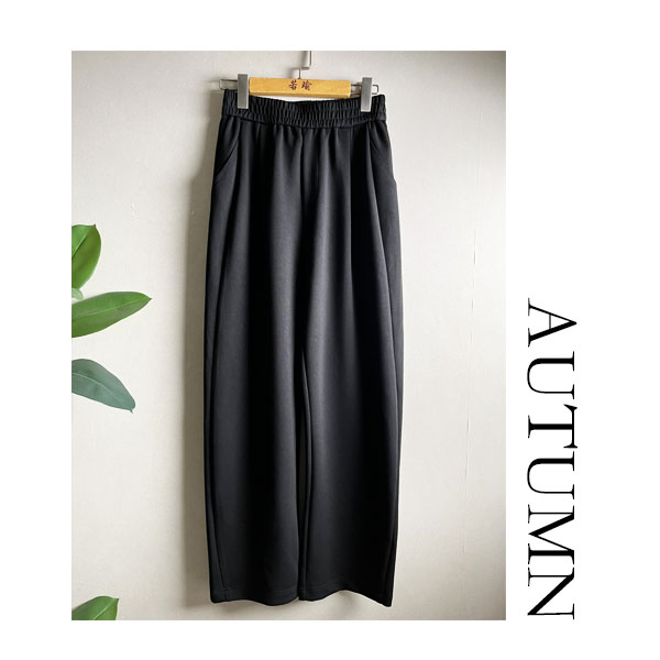 香蕉裤阔腿莱赛尔针织拖地宽松女裤松紧高腰直筒休闲垂感百搭