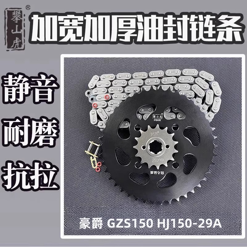 适用豪爵GZS150 HJ150-29A 攀山虎牙盘链轮链条套链