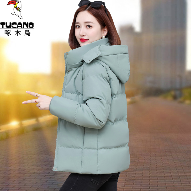 【品牌】啄木鸟冬季棉服女2025新款洋气棉衣棉袄加绒加厚外套面包服