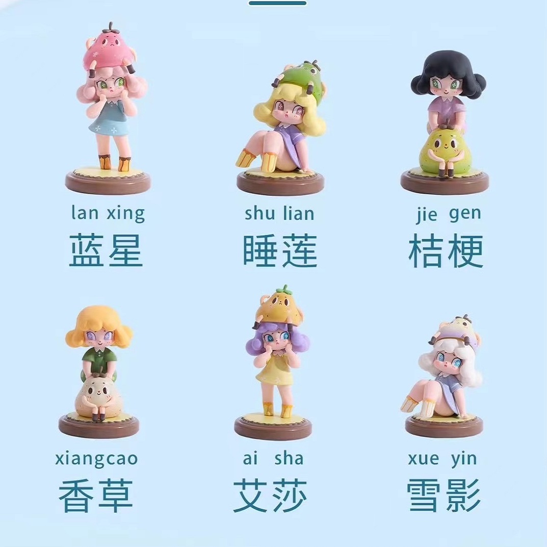 夏朵朵鸭梨系列手办潮玩盲盒礼物公仔
