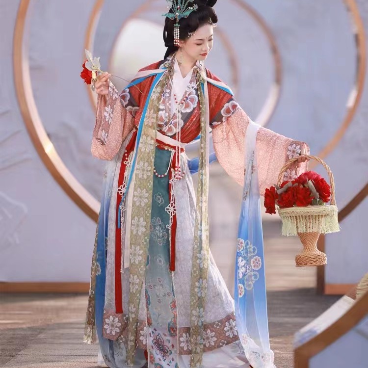 神仙图嫦娥仙子 华姿仪赏2022年双十二新品国画复原汉服女装