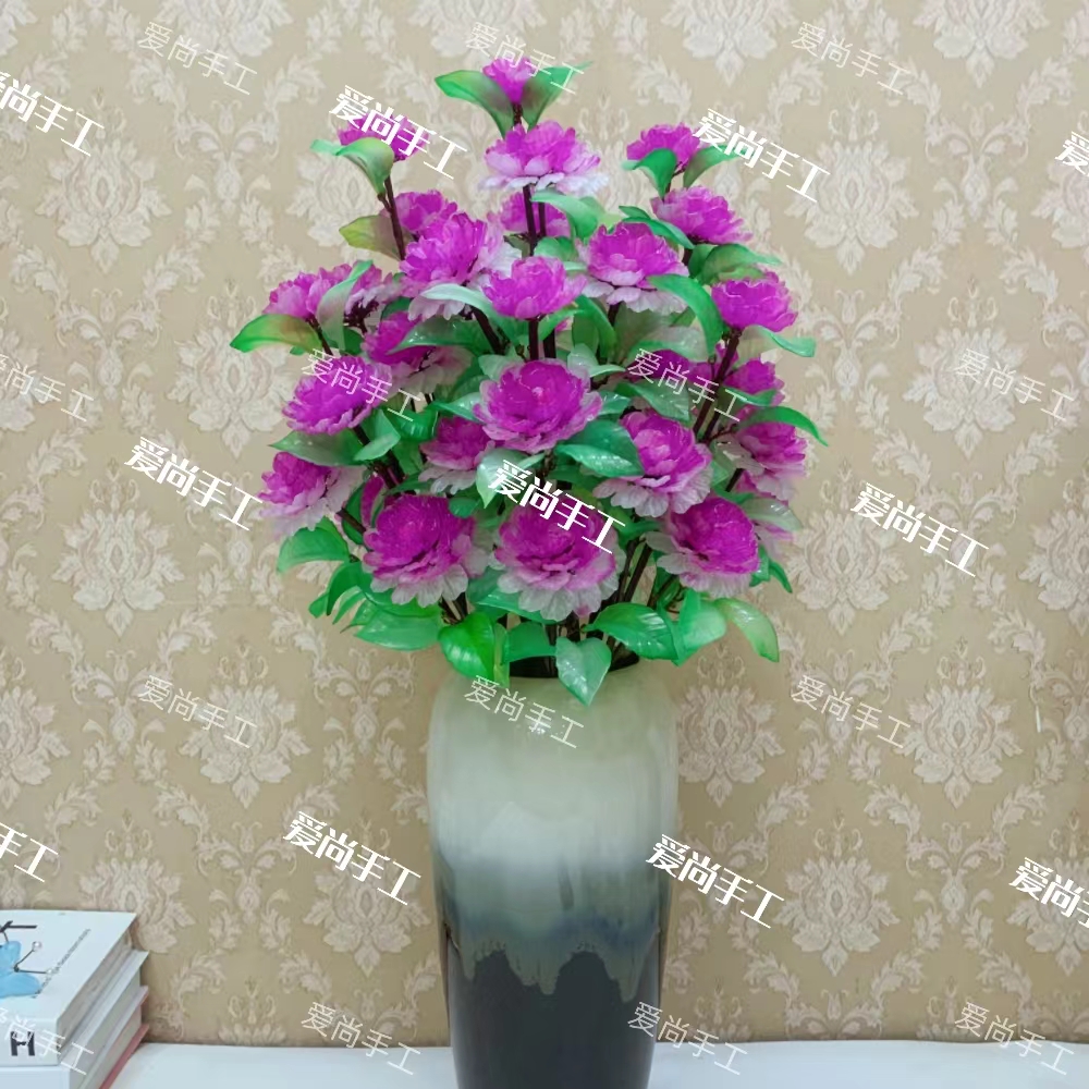 新款 香玉牡丹大桌 材料包diy手工串珠花（娜娜手工原创）