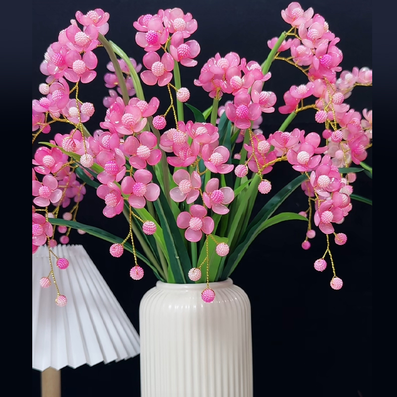 【新款】果冻渐变蝴蝶兰材料包diy手工串珠花