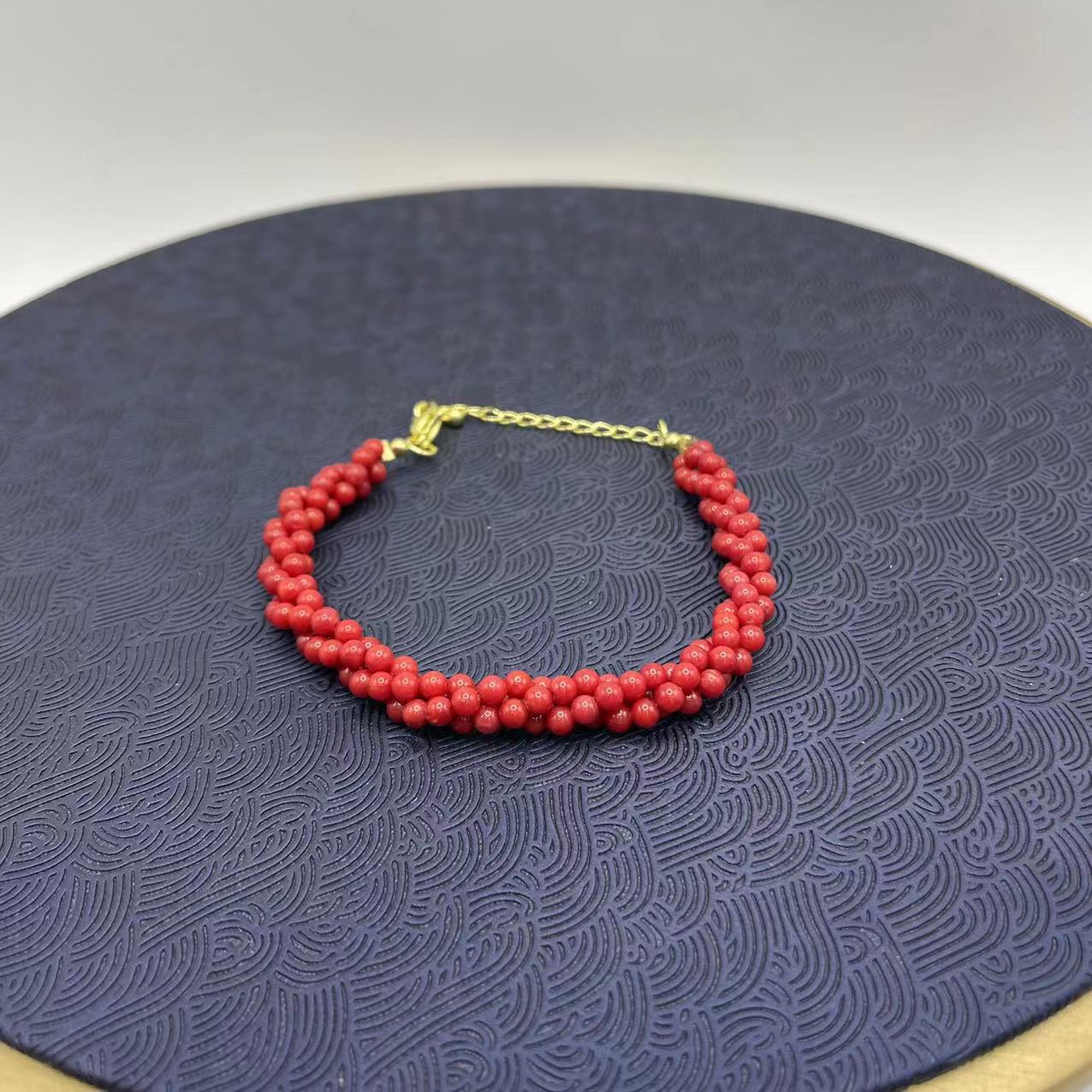 H26杉杉红色麻花手串