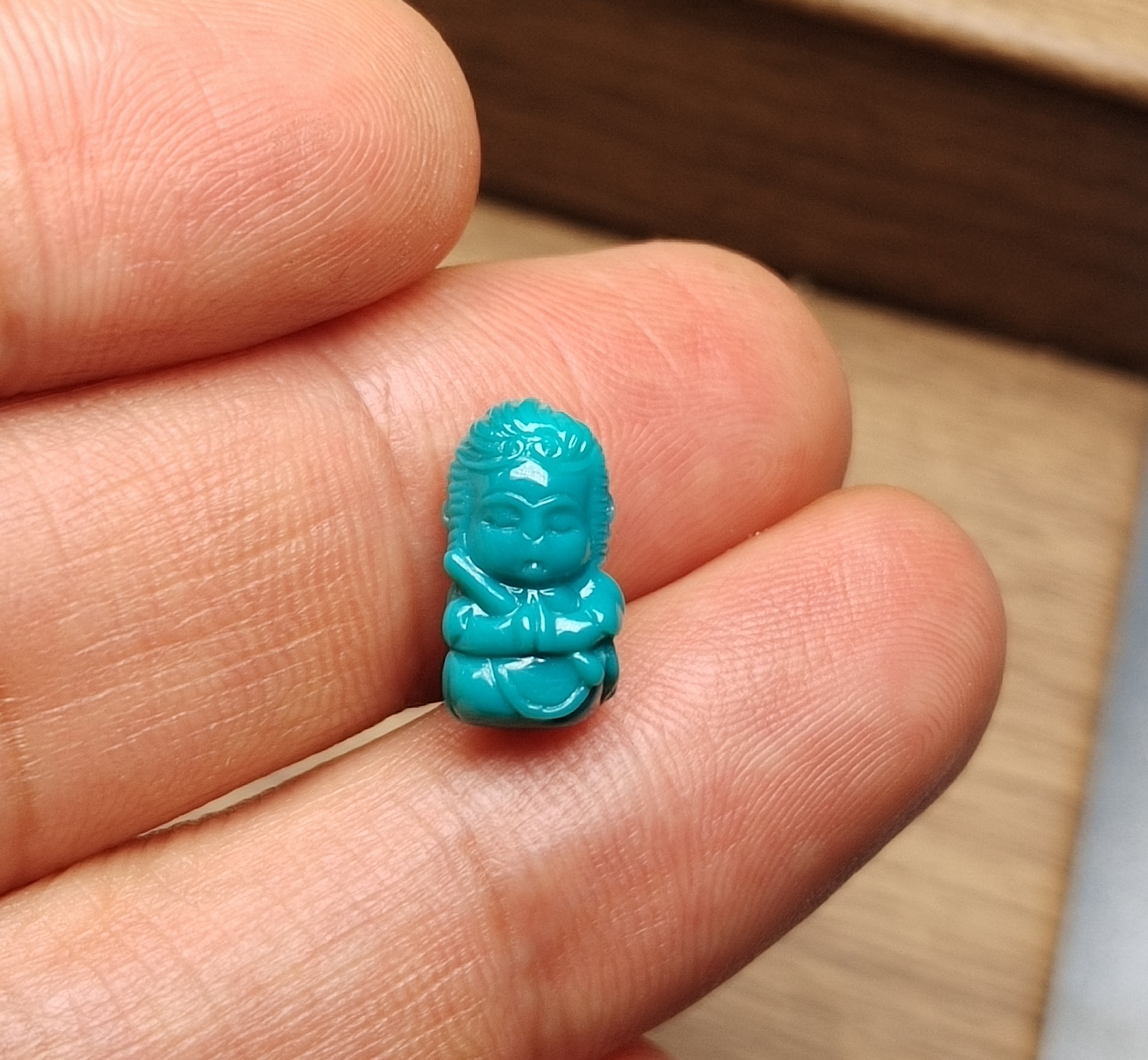 绿松石悟空宝宝 大圣 高瓷玉化料