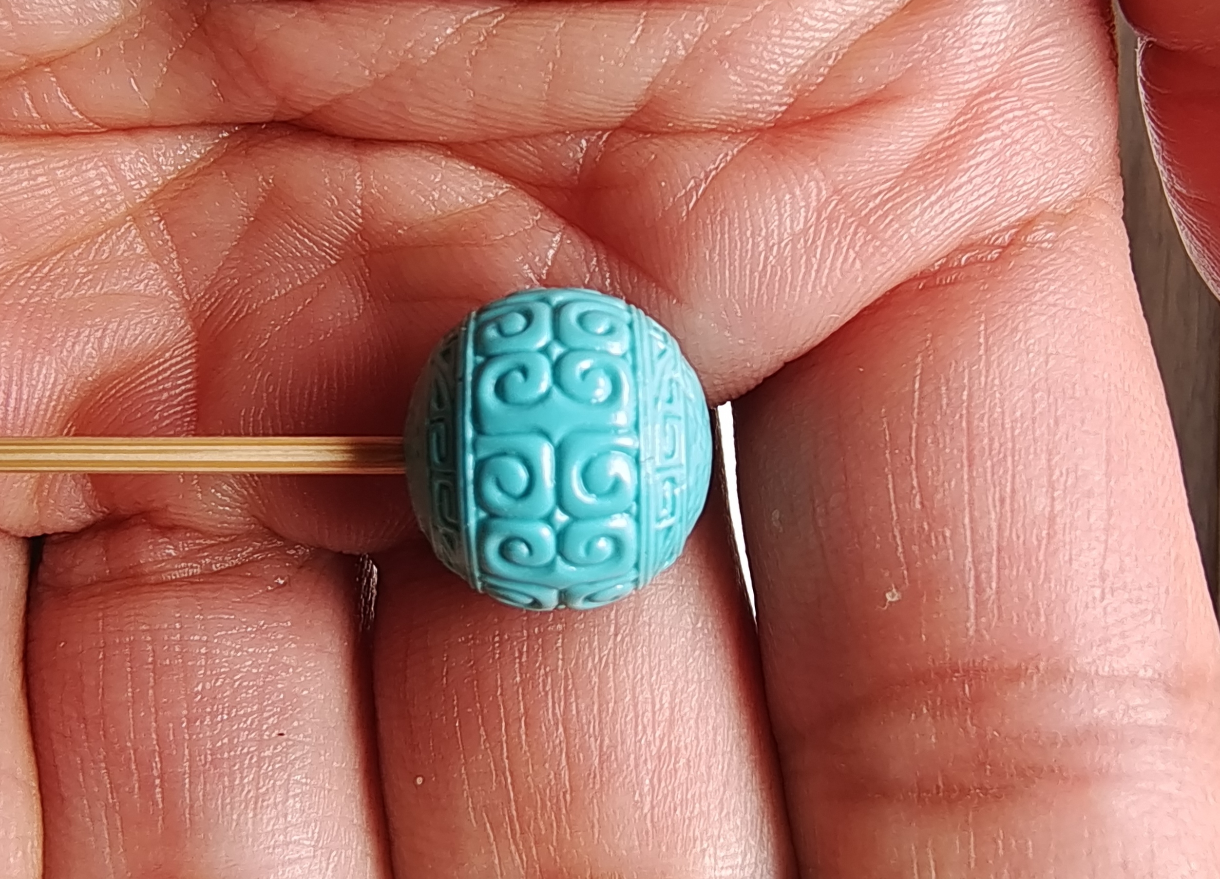 绿松石回纹珠精工配饰