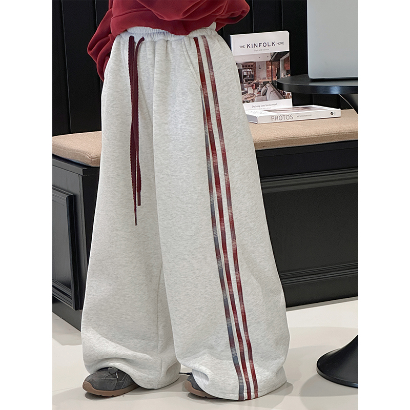 K27931女童阔腿裤2025秋冬装新款儿童宽松裤子加绒加厚休闲裤时髦