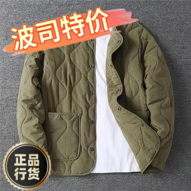 波司澄羽绒服新款爆款2023秋冬季新款夹棉加厚夹克男士百搭复古风