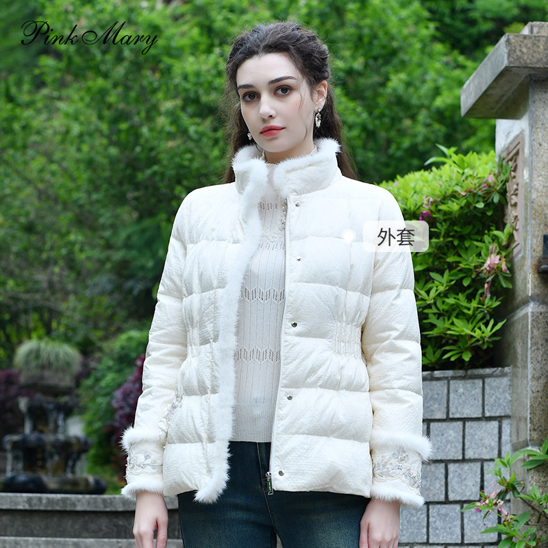 Pink Mary/粉红玛琍秋冬气质百搭轻奢短外套PMANW7618