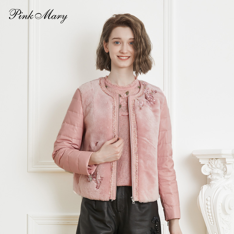 Pink Mary/粉红玛琍秋冬休闲时尚短款保暖外套PMAMW7305