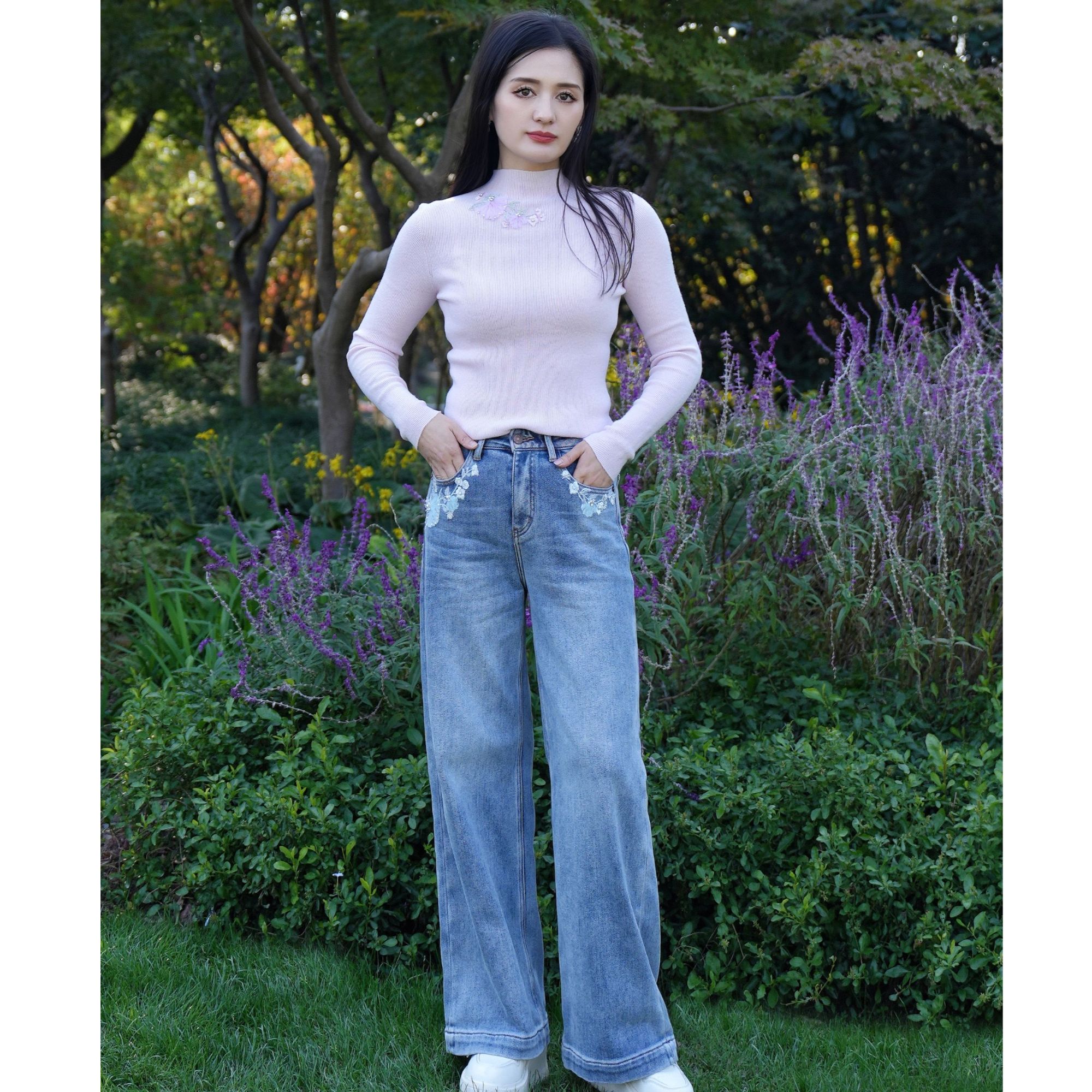 Pink Mary/粉红玛琍百搭牛仔裤TMANW2005