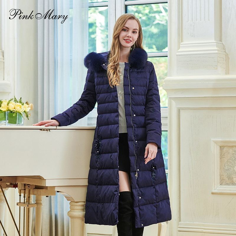 Pink Mary/粉红玛琍秋冬气质轻奢长外套PMANW7511