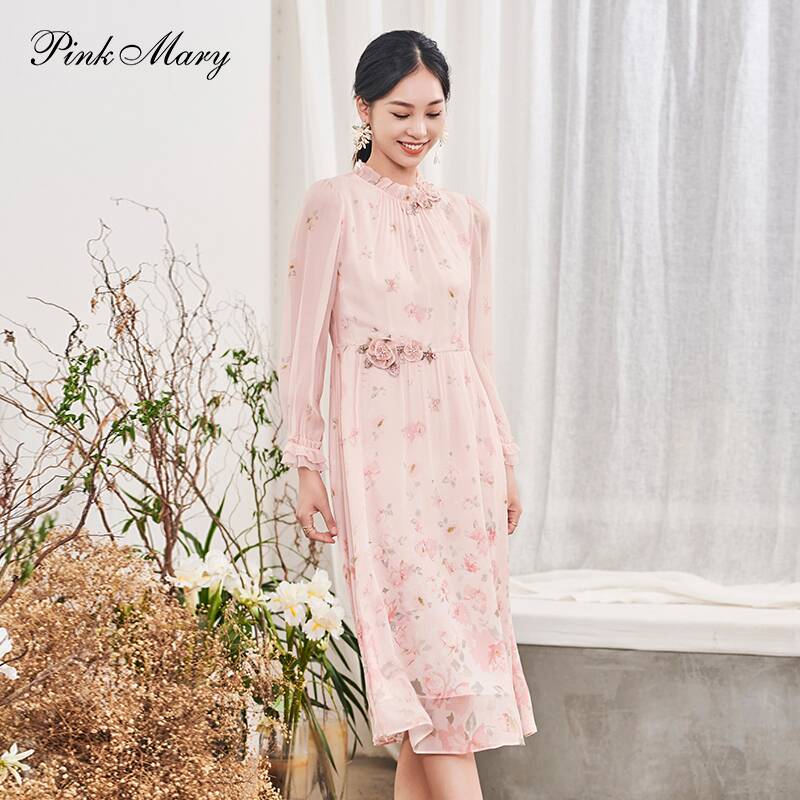 Pink Mary/粉红玛琍春夏连衣裙PMALS5511
