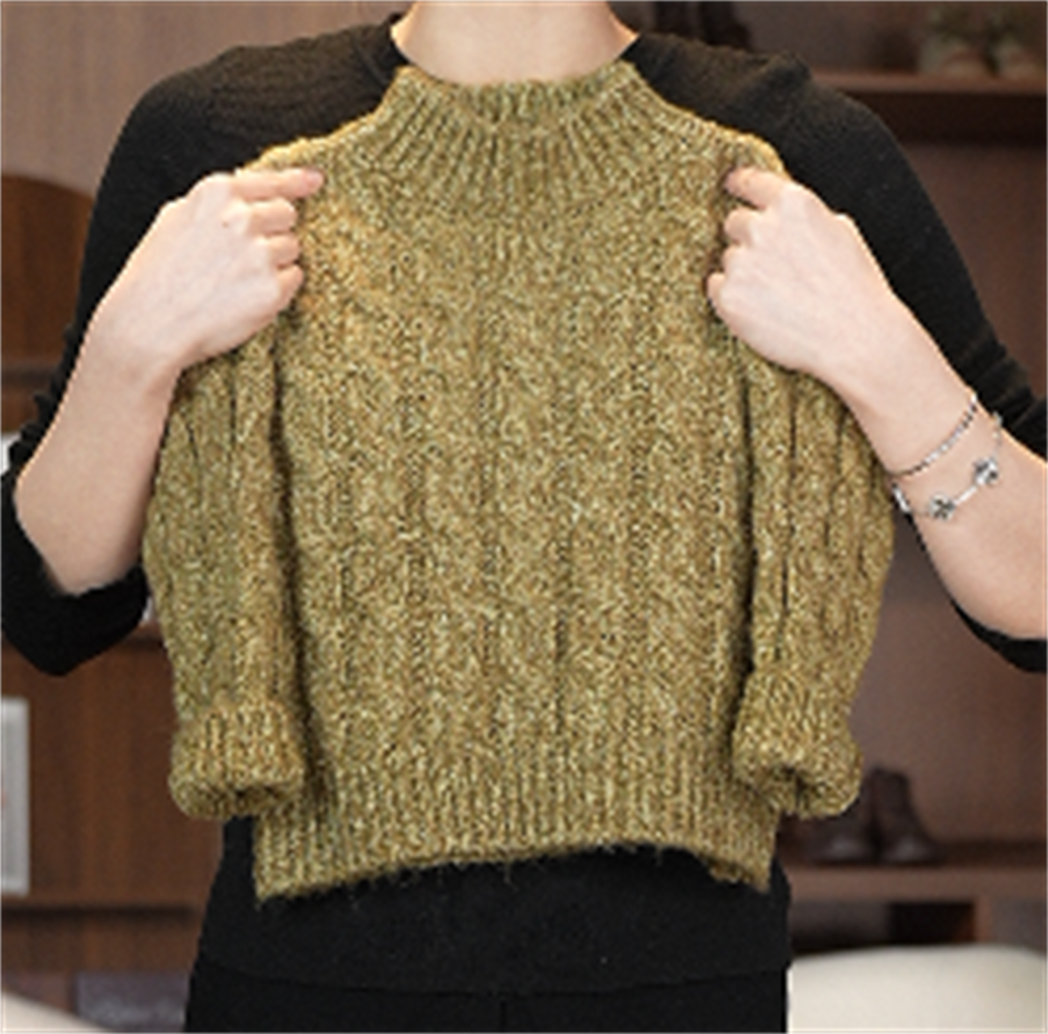 【CW】小众设计  加厚纯色圆领毛衣 “时尚加厚” MY