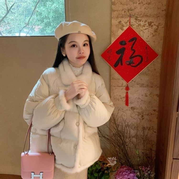 波司澄小个子拼接羽绒服韩版网红新款冬季鸭绒加厚设计感小香风外