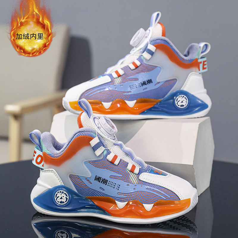 男童棉鞋回力潮品2023年秋冬款冬季中大童儿童加绒防滑运动篮球鞋