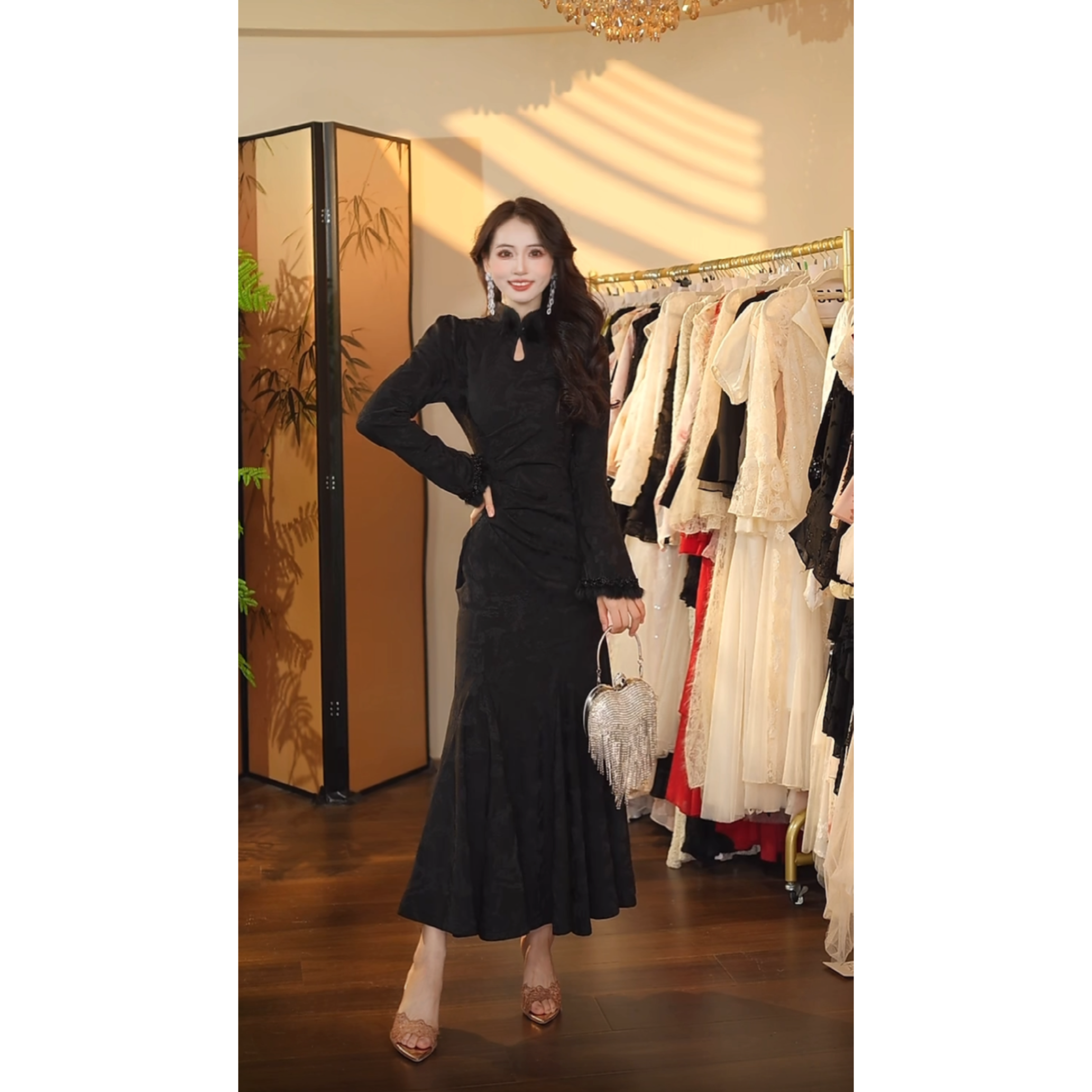 瑞瑞定制-574（墨香如故）TZ748B连衣裙