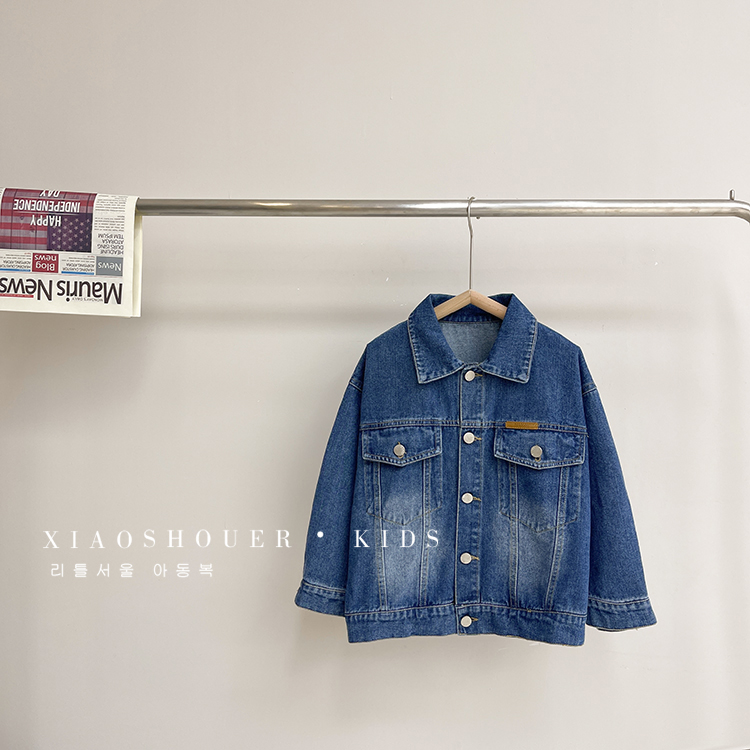 【小首尔】现货-秋秋装儿童韩版时尚牛仔外套hbb0579