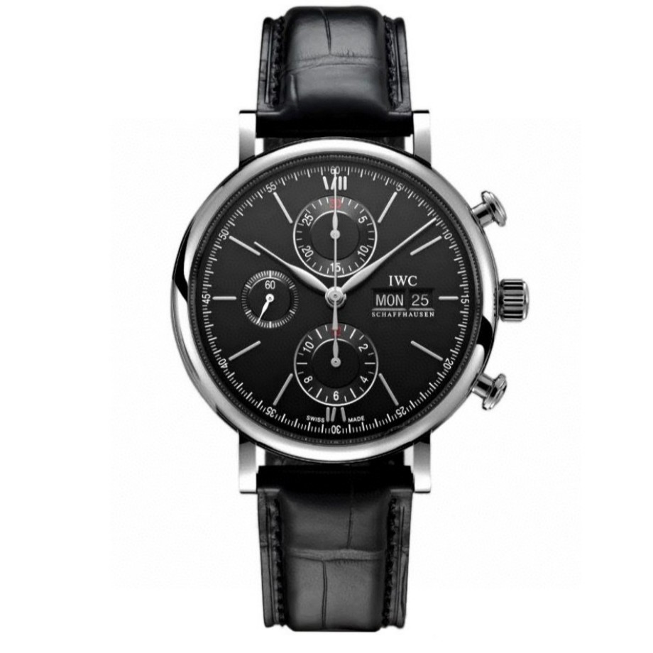 99新 IWC/万国 柏涛菲诺/表径42mm/计时/星期日历显示/黑色