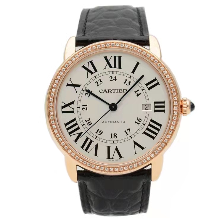 99新 Cartier/卡地亚 伦敦系列男表/表径42mm/玫瑰金/W6701009