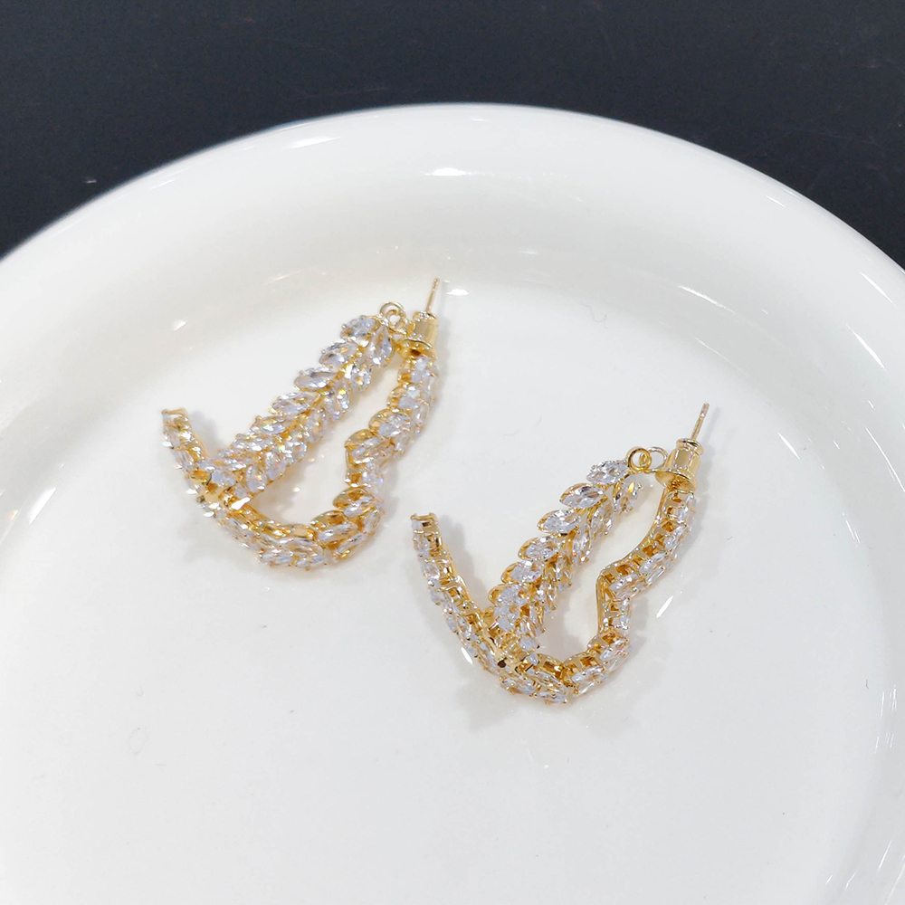 铜合金耳饰 手工气质轻奢时尚百搭小众欧美设计师耳环PT0326