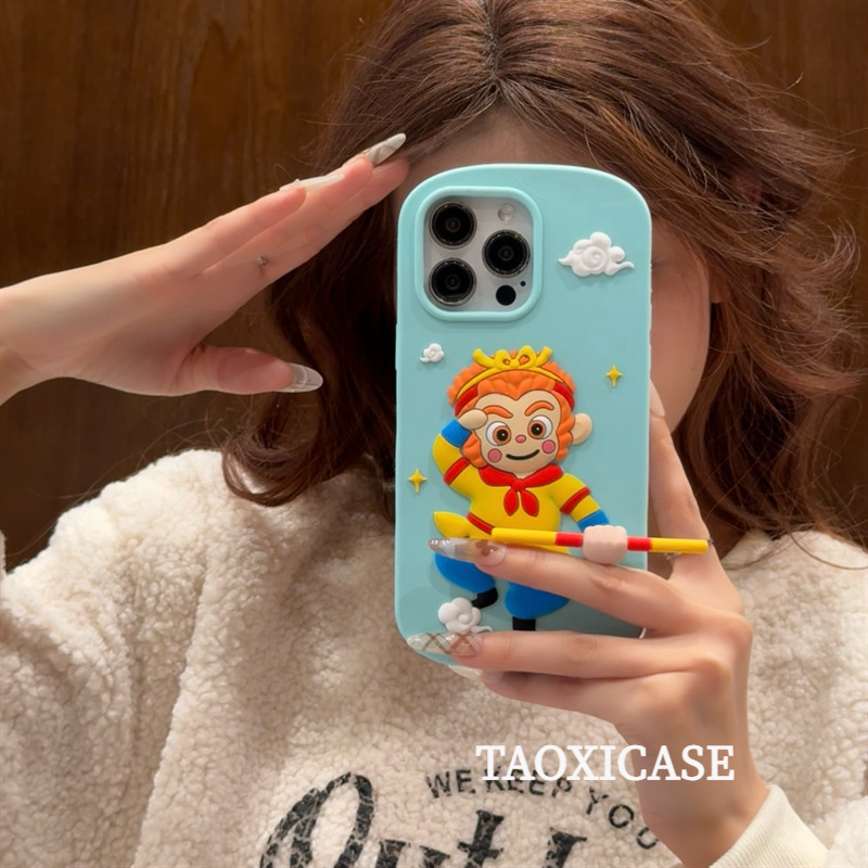 卡通孙悟空旋转金箍棒iPhone16苹果15适用13/14pro max手机壳套11