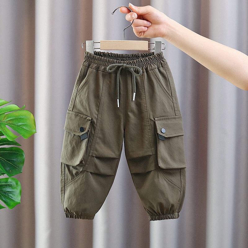 男童裤子2024秋装新款宝宝宽松休闲工装长裤韩版儿童小童帅气童装