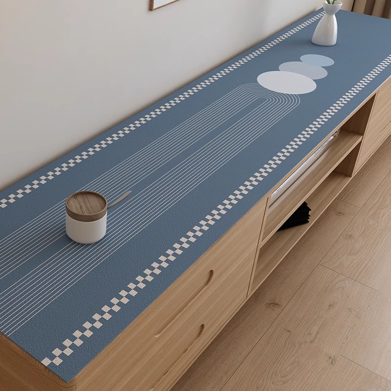 电视柜台面保护垫桌垫轻奢高级感桌面玄关鞋柜垫餐边柜垫茶桌垫布