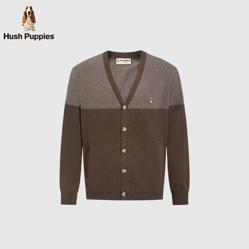 【保暖绵羊毛】暇步士男装秋冬款商务休闲V领针织衫开衫PW-22548D