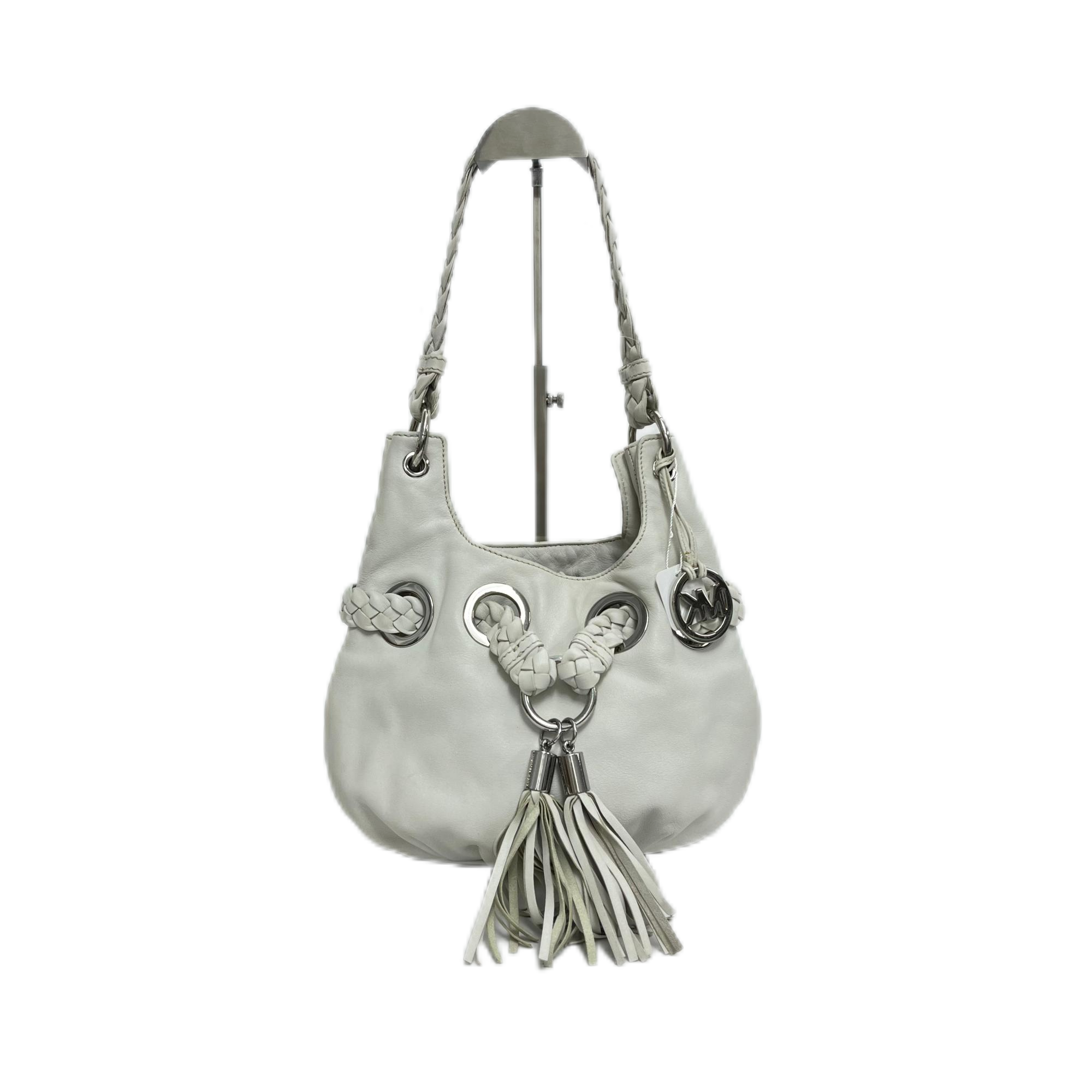 95新 MICHAEL KORS/迈克高仕 MK白色全皮单肩腋下包 SH-3054-A-