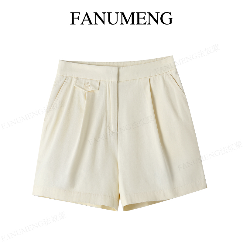 长腿拍档，夏季五分裤水洗棉百搭夏女士宽松显瘦骑行休闲高腰短裤