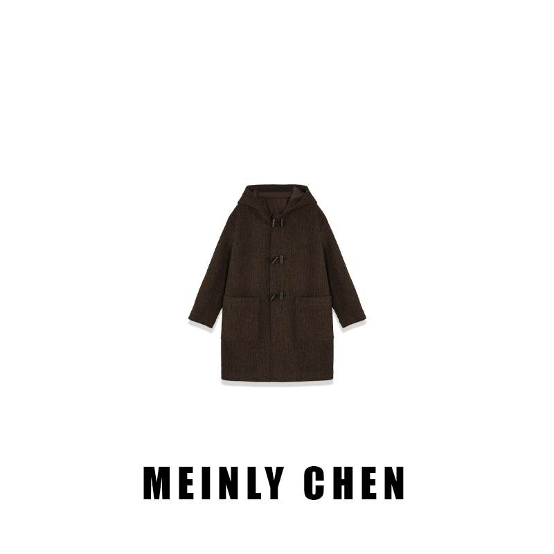 【MEINLY  CHEN】【英伦风】高端设计师款连帽经典外套8824645
