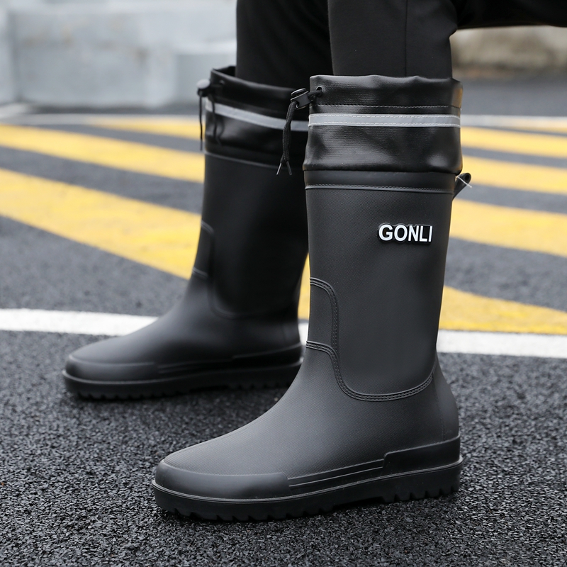 雨鞋男工作鞋低帮短筒防滑厨房鞋男式男款胶鞋钓鱼鞋防水鞋超轻