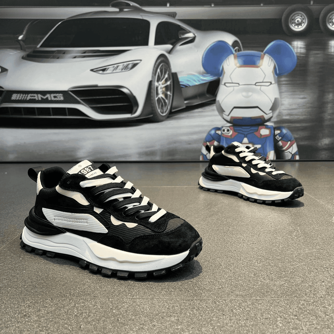 男厚底运动休闲复古慢跑老爹鞋潮流透气秋季板鞋阿甘华夫男鞋潮鞋