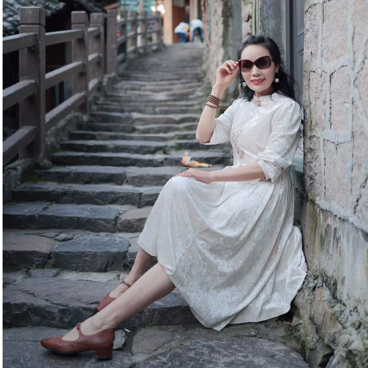 2024新款女鞋羊皮圆头法式玛丽珍气质时尚休闲舒适百搭真皮软底