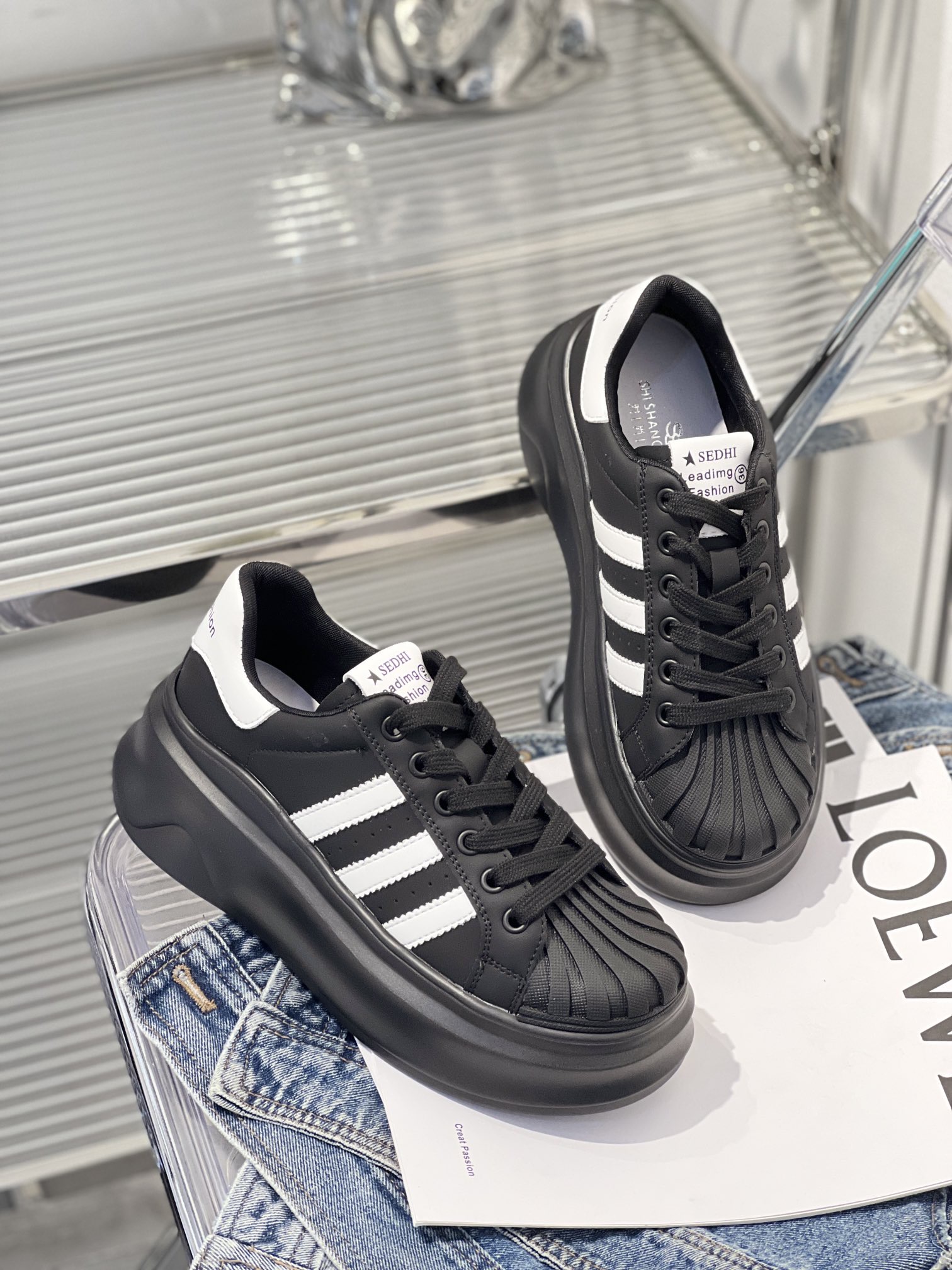 时尚韩版女2023新款冬季厚底粗腿高瘦瘦鞋女士时尚百搭鞋