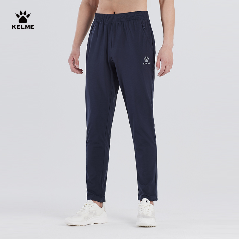 卡尔美旗舰店夏季薄款透气男士针织直筒长跑步健身训练裤BX